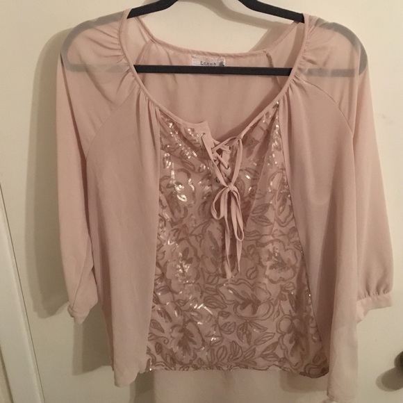 Perch tan blouse - Picture 1 of 3